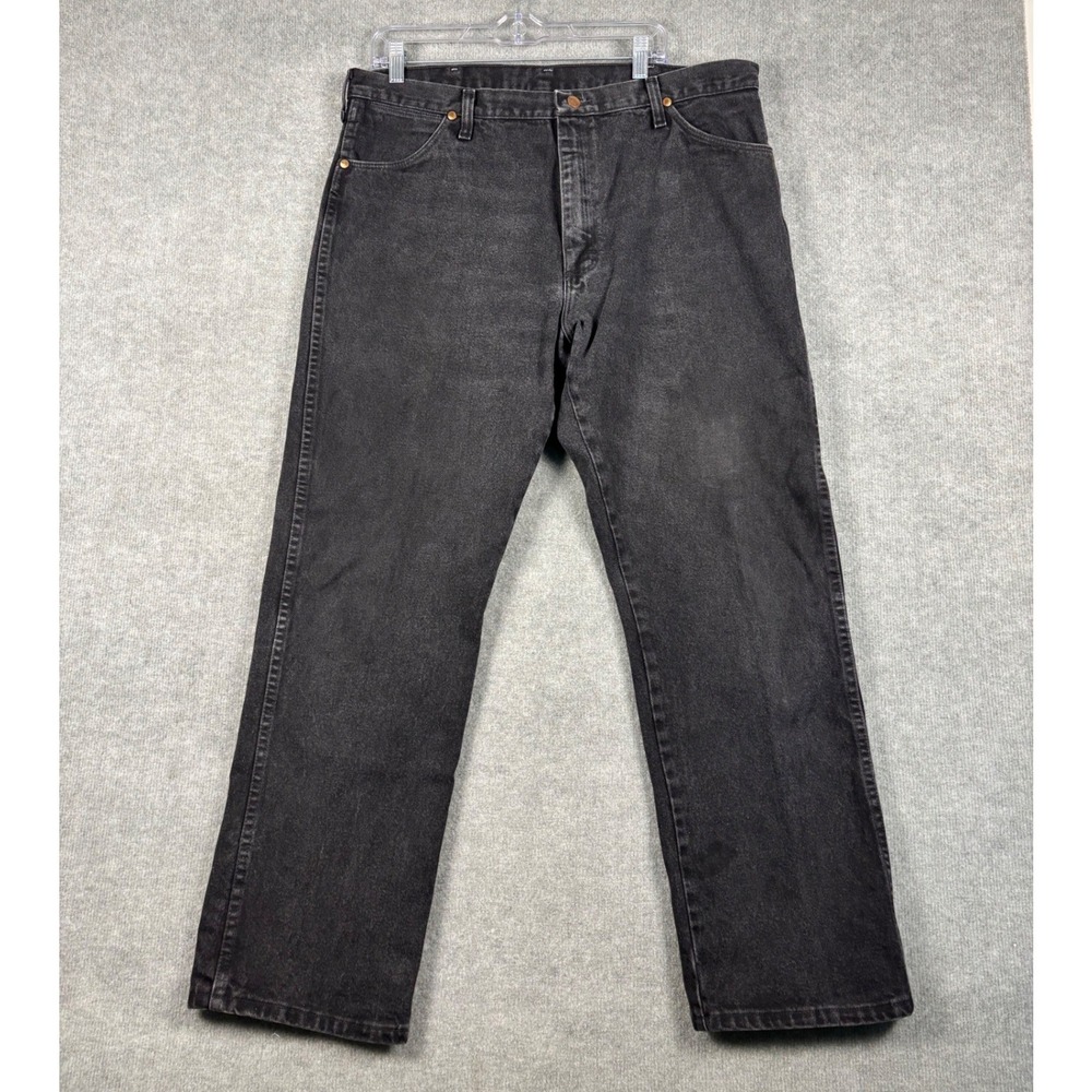 Vintage Wrangler 13MWZWK Cowboy Cut Jeans Black Denim 37x30 Faded Black USA Made